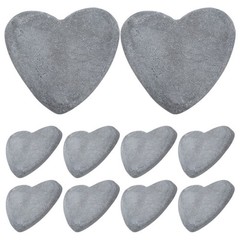 10 Pcs Polished Rocks Painting Supplies Heart Shape Natural Stones Shaped