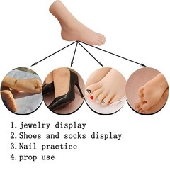 SZLYTYUN A Pair of Silicone Female feet Models Realistic Life Size Silicone M…