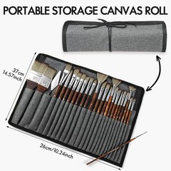 25pcs Paint Brush Set, Acrylic Paint Brushes, Professional Artist Series with…