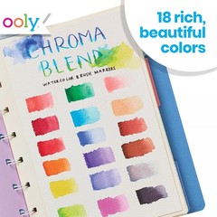 18 PCS Chroma Blends Watercolor Brush Markers Pens Hand Lettering Supplies