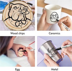 100-Pack Waterproof Black Markers – Perfect for School and Art Projects