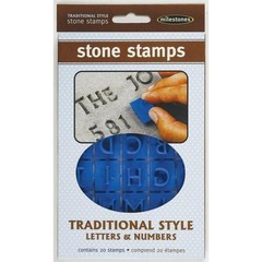 Midwest Traditional Letters & Numbers Stepping Stone Stamps DIY Craft Set
