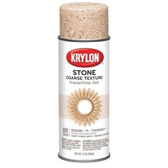 Krylon Coarse Stone Textured Finish, 12 Ounce (Pack of 1), Travertine Tan