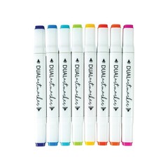 Raymond Bright Dual Tip Markers Pack Of 12 Sets Permanent Fine Chisel Tips