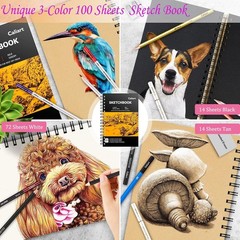Art Supplies Sketching Kit 176 Pcs Caliart with Book