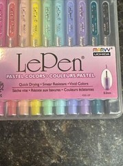 Marvy Uchida LePen PASTEL Colors 4300-10P Pens Micro-Fine Plastic Point