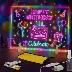 17″ Led Drawing Board with 7 Colors,Light Up Cosmody 17”, White