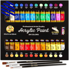 24 Colors Paint DIY Acrylic Paint Set for Hobby Model Painting Artists