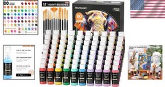 80 Color Acrylic Paint Master Set for Kids & Artists—Perfect for All Surfaces