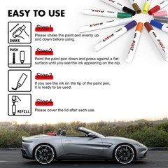 X-BULL Multicolor 12Pcs Waterproof Permanent Paint Marker Pen For Car Tyre Tire