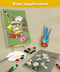 Acrylic Painting Kit – Paint Supplies Set with 24 Colors, 30 Brushes, 5 Canva…