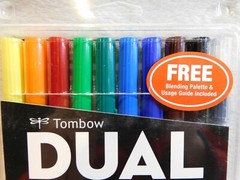 Tombow Duel Brush Pens, Primary Pallette 56167, High Quality 10 Piece Set, New