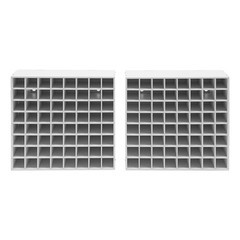 2PCS 64-Grid Paint Bottle Organizer, Wall-Mount Paint Holder, Paint Storage Rack