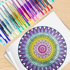 ZZWUAPT 72 Pack Glitter Neon Gel Pens, 24 1 Count (Pack of 1),
