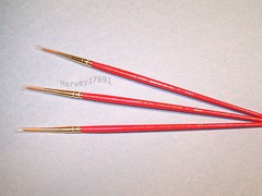 67151 Plaid * Pointed Round Brush #3 – Set of 3 * for Oil, Acrylic or Watercolor