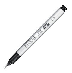 Copic Multiliner Pigment Ink Marker, SP Black 0.7mm Tip (41185)