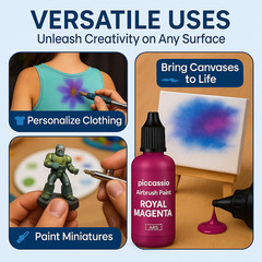 Airbrush Paint, 30 Water-Based, Quick-Drying Colors for Artists & Beginners
