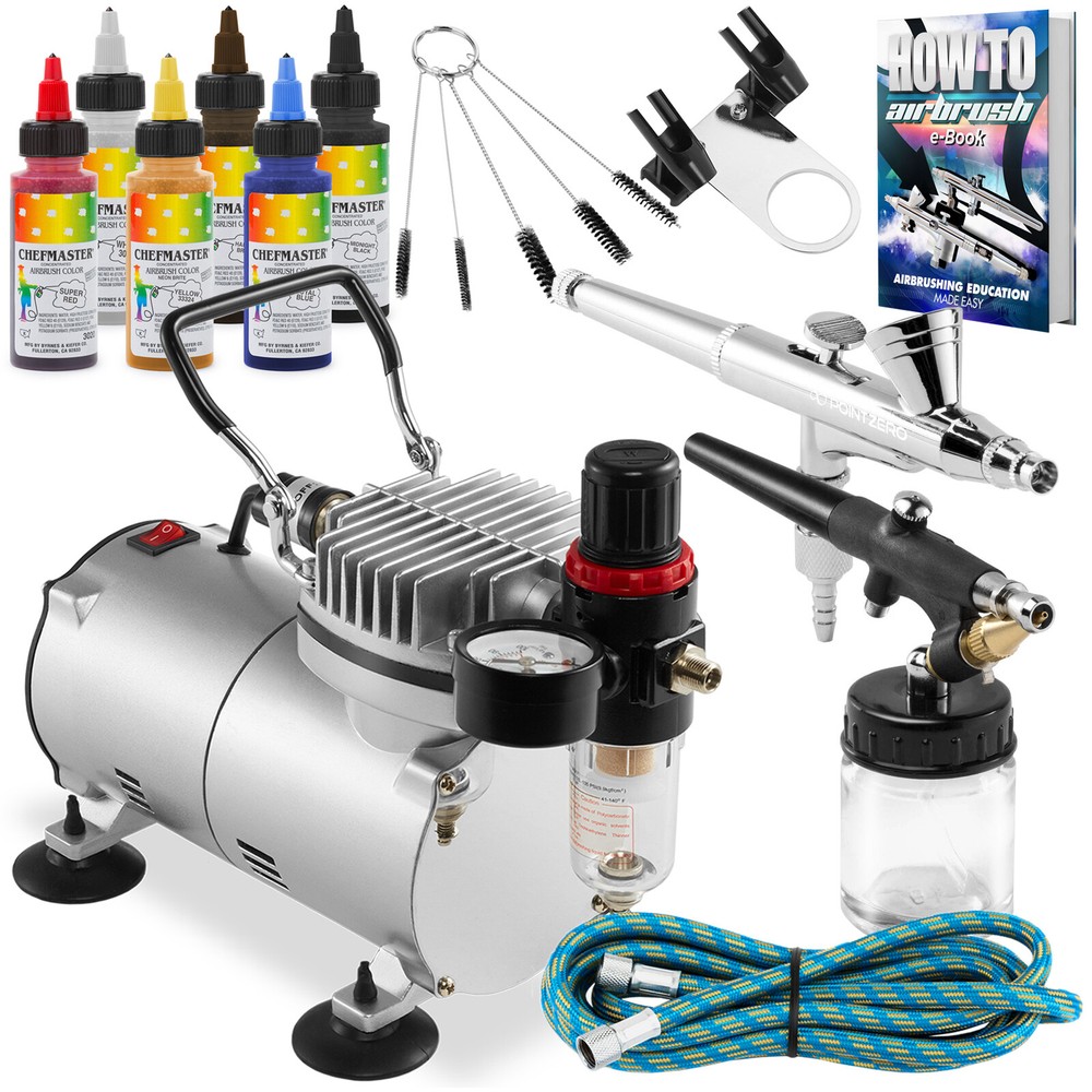 OPEN BOX – Cake Decorating Airbrush Kit – 6 Color Set