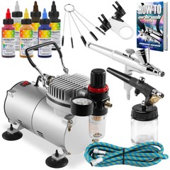 OPEN BOX – Cake Decorating Airbrush Kit – 6 Color Set