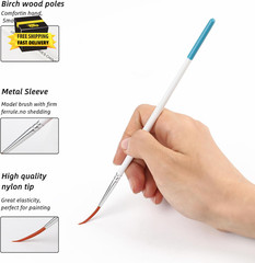 6 Pcs Artist Paint Brush,Script Liner Brus Detail Paint Brushes,(Sizes 000-3) Pr