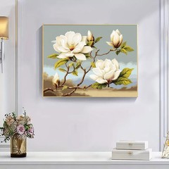 Flowers Paint by Numbers Kits for Adults,Magnolia DIY Painting Kit on Canvas,…
