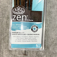 Royal & Langnickel Zen 5 Piece Angular Artist Paint Brush Set Ser 73 RZEN-SET735