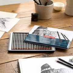 Professional Graphite Drawing Pencils Set, 24 Count