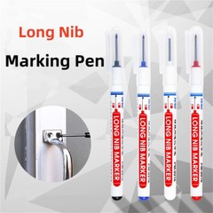 1x Long Head Markers Deep Hole Marker Pen For Bathroom Woodworking Multi-purpose
