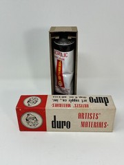 Vtg Acrylic Paint Mars Black 5 FL. OZ. Duro Artist Materials USA w/Original Box