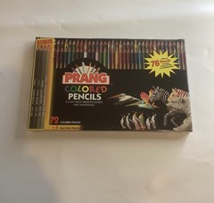 New Sealed Prang Colored Pencils 76 Count 3.3mm Real Wood Vintage Drawing