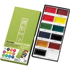 Kuretake Gansai Tanbi Paints 12 Colors MC20/12V
