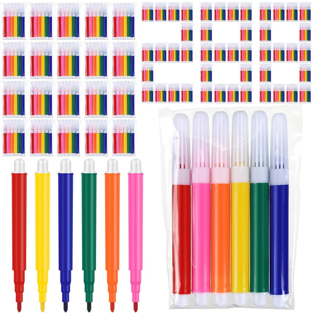 Watersay 288 Pcs Mini Markers Bulk Colored Pen 3.4 Inch Vibrant Colors Portab…