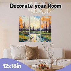 ESRICH 12×16 Stretched Canvas for Painting, 8 Pack Blank Canvases for Painting