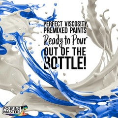16-Color Ready to Pour Acrylic Metallic Pouring Paint Set, Silicone Oil & Gloss