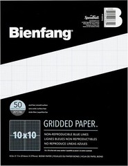 Designer Grid Graph Paper Pad, 10×10 Cross Section, 8.5 x 11 Inches, 50 Sheets