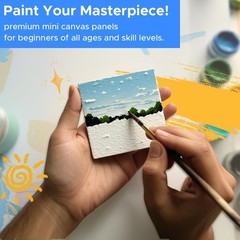 20 Pack Mini Canvas 4×4 Inch Small Painting Canvases for Beginners Art Set NEW