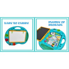 Portable Kids Toddlers Double Sided Tabletop Art Easel With Painting Accessories