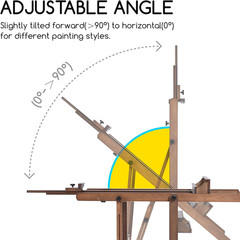 Extra Large H-Frame Studio Easel – Solid Beech Wooden Artist Professional Heavy-