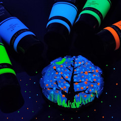Glow in the Dark Paint, Neon Blue Paint (120Ml / 4.05Oz) Tubes, Art Craft Paints