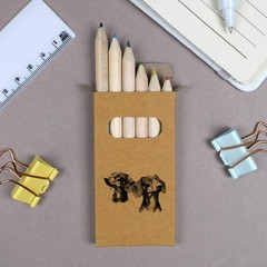 6 x ‘Two Dachshund Dogs Portrait’ Short Colour Pencils (PE00085292)