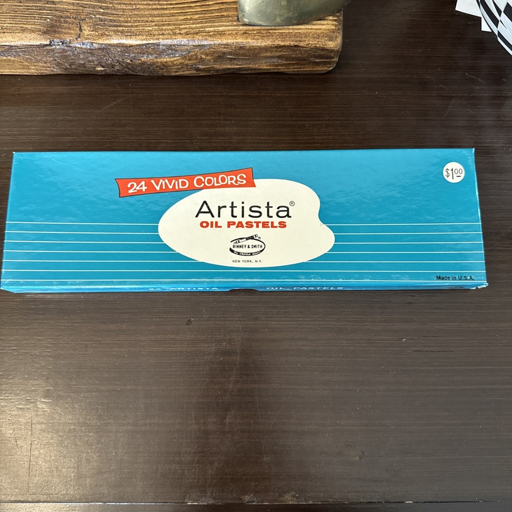 Vintage Artista Oil Pastel Set of 22 Vivid Colors Binney & Smith USA 224 NEW