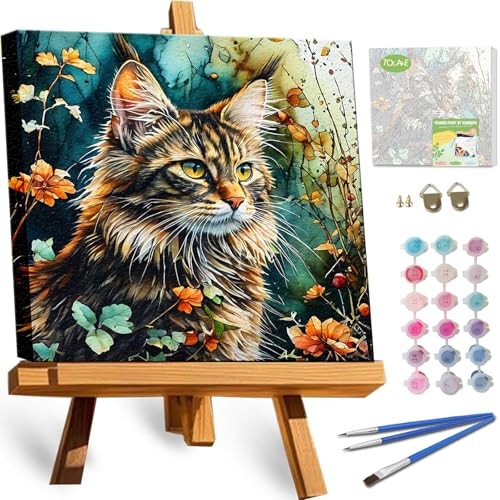 Framed Paint by Numbers Kit for Adults Beginners, 12″x12″Framed TC-F-223