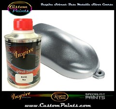 INSPIRE AIRBRUSH BASE METALLIC SILVER COARSE 8oz (SOLVENT), CUSTOM PAINT, ARTIST