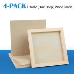 Falling in Art Unfinished Birch Wood Canvas Panels 8” x Studio, Natural