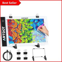 A4 LED Light Pad for Diamond Painting with Adjustable Brightness & Tools