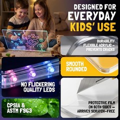 Ultimate Magic LED Drawing Board – 10 Light Modes, Perfect for Kids ages 5-14