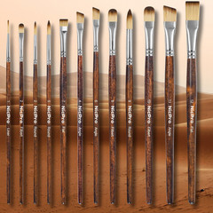 12Pcs Artist Paint Brushes Set Professional Brush Wooden Oil Acrylic Watercolour