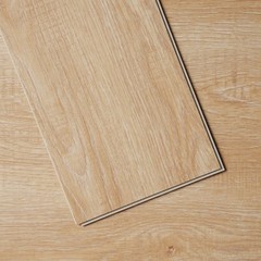 Interlocking Vinyl Floor Tiles 48 x 7.3 inch, 10 Tiles 5.5mm Thick Snap Toge…