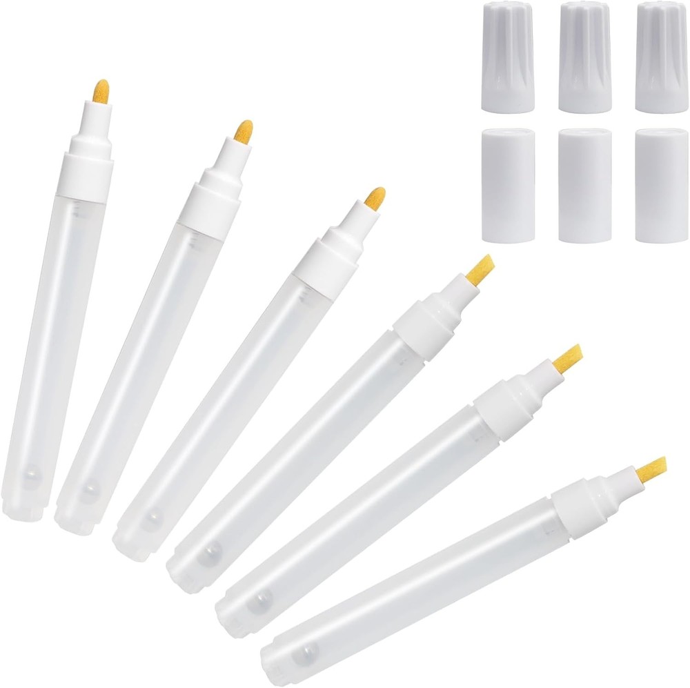 Biaungdo 6PCS Clear Refillable Paint Pens 3mm & 6mm Empty Acrylic Markers