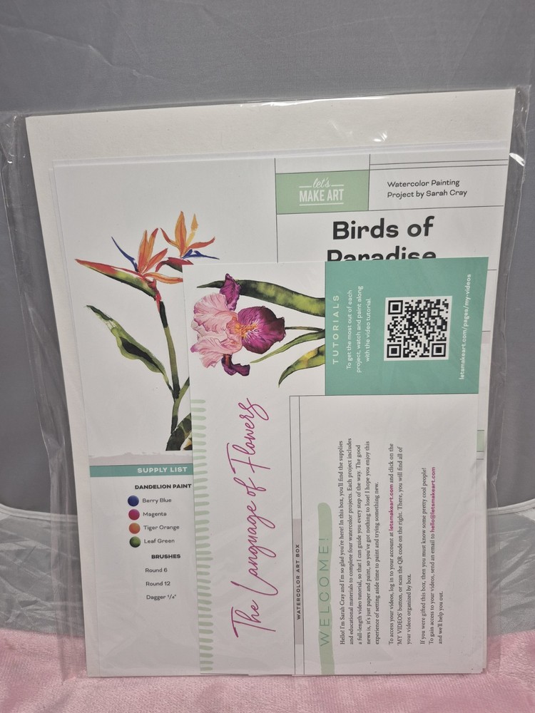 Let’s Make Art – WaterColor – Birds Of Paradise -Tutorial By Sarah Cray